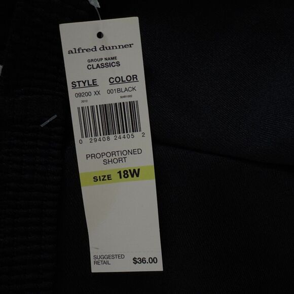 New Alfred Dunner Classic Comfort Waist Pull On Pants Women's Size 18W Short - Picture 5 of 7